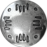 Bear Claws Western Silver Southwest Shank Back Button 5/8" Bear Paw Made in New Mexico # WN33