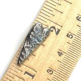 Heart Button from Green Girl Studios 15/16" Pewter, Shank Back  #G-312