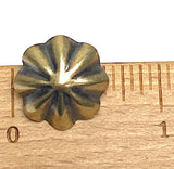 Repousse 8 Petals Southwest BRASS Concho 5/8" - 11/16" SCREW back  #SW-329