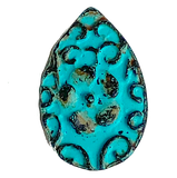 Turquoise Rustic Patina Drop-Shaped "Antique" Button 11/16" #SWC-55