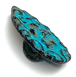 Turquoise Rustic Patina Drop-Shaped "Antique" Button 11/16" #SWC-55