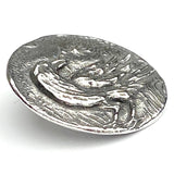 Raven Button from Green Girl Studios 1" Pewter  #G-320