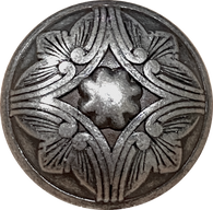 Re-Stocked Antique Dark Silver 'Santa Barbara' Domed Carved 11/16" Smaller Size, Shank Back #SK-2063