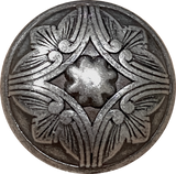 Re-Stocked Antique Dark Silver 'Santa Barbara' Domed Carved 11/16" Smaller Size, Shank Back #SK-2063