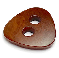 Re-Stocked, Reddish Brown Rounded Big-Eye Triangle Button Natural Corozo/Tagua 7/8"  # SK-432