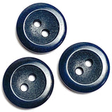 Re-Stocked, 5/8" Dark Blue-Gray Wide Rim Corozo 2-Hole Button  #SK-456