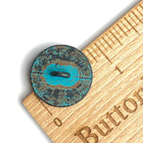 Turquoise Antique Patina Thunderbird, 3/4", Shank Back #SWC-103