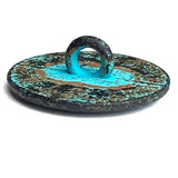 Turquoise Antique Patina Thunderbird, 3/4", Shank Back #SWC-103