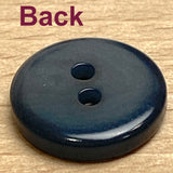 Re-Stocked, 5/8" Dark Blue-Gray Wide Rim Corozo 2-Hole Button  #SK-456