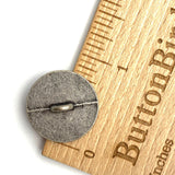 Thunderbird Button, Item # SWC-1, Silver and Black Metal, 3/4" shank back
