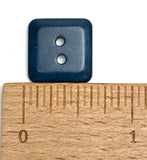 Re-Stocked, Navy Square 5/8" 2-Hole Corozo Button Tagua, Rounded Corners #SK-425