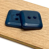 Re-Stocked, Navy Square 5/8" 2-Hole Corozo Button Tagua, Rounded Corners #SK-425