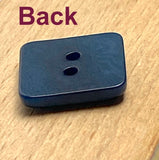 Re-Stocked, Navy Square 5/8" 2-Hole Corozo Button Tagua, Rounded Corners #SK-425
