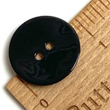 Re-Stocked Black 7/8" Shiny Agoya Shell Button, 2 Hole, Per Button #SK-1224