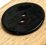 Re-Stocked Black 7/8" Shiny Agoya Shell Button, 2 Hole, Per Button #SK-1224