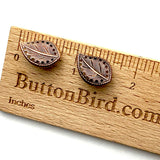 PACK OF 30 Copper Leaf Buttons, 3/4" Metal with Tiny Cut-Outs, Shank Back, #SC-1339