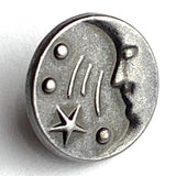 Re-Stocked - Moon & Shooting Star, Gunmetal 7/16" - 1/2" Shank Tiny Button #SWC-108