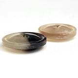3/4" Brown/Tan Natural Horn Button, 19mm 2-hole Rimmed #SK-0090
