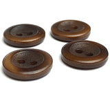 Brown Mocha 5/8" Wide Rim Corozo 2-Hole Button  #SK-567