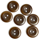 Brown Mocha 5/8" Wide Rim Corozo 2-Hole Button  #SK-567