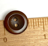 Brown Mocha 5/8" Wide Rim Corozo 2-Hole Button  #SK-567