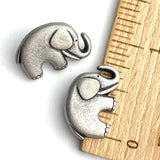 Little Silver Elephant Button 3/4" Metal, Shank Back  #SWC-110