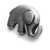 Little Silver Elephant Button 3/4" Metal, Shank Back  #SWC-110