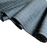 Remnant 1.5 Yds. Steel-Blue-Charcoal Basket-Look Slashes Kimono Silk from Japan 14" wide #243