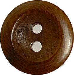 Brown Mocha 5/8" Wide Rim Corozo 2-Hole Button  #SK-567