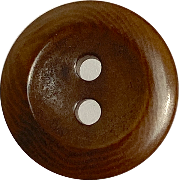 Brown Mocha 5/8" Wide Rim Corozo 2-Hole Button  #SK-567