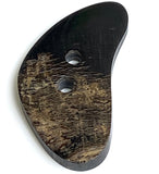 SALE 2" Horn Toggle, Large Curvy Ovalish Natural Black/Brown or Solid Black Reverse 2-Hole  #SK-0719