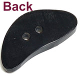 SALE 2" Horn Toggle, Large Curvy Ovalish Natural Black/Brown or Solid Black Reverse 2-Hole  #SK-0719