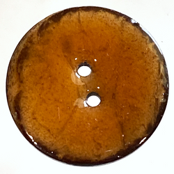 Re-Stocked, Pumpkin Pie Shiny Coconut 1-1/8" 2-Hole Button 28mm  #SWC-114