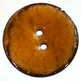 Re-Stocked, Pumpkin Pie Shiny Coconut 1-1/8" 2-Hole Button 28mm  #SWC-114