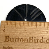 Black/Gray Horn 'Modern Tribal' Button, Larger Size 2"/51mm   #SK-0715