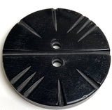 Black/Gray Horn 'Modern Tribal' Button, Smaller Size 1-1/2" / 38mm   #SK-0716