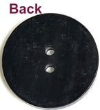 Black/Gray Horn 'Modern Tribal' Button, Smaller Size 1-1/2" / 38mm   #SK-0716