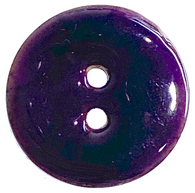 Re-Stocked Dark Purple Shiny Round 2-Hole Coconut Button 11/16"   #SWC-117