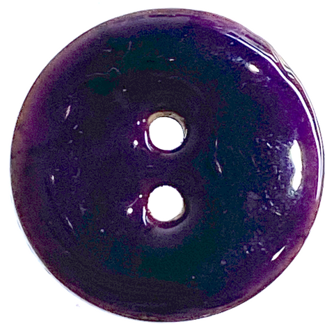 Re-Stocked Dark Purple Shiny Round 2-Hole Coconut Button 11/16"   #SWC-117