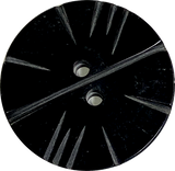 Black/Gray Horn 'Modern Tribal' Button, Smaller Size 1-1/2" / 38mm   #SK-0716