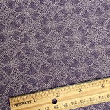 Purple Komon Dot Print of Interlocking Ovals Vintage Kimono Silk from Japan By the Yard #PA-13