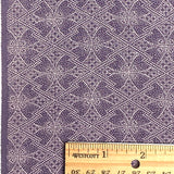 Purple Komon Dot Print of Interlocking Ovals Vintage Kimono Silk from Japan By the Yard #PA-13