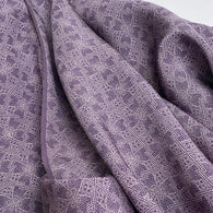 Remnant, Purple Komon Dot Print of Interlocking Ovals Vintage Kimono Silk from Japan 14" x 20" Piece #PA-13