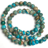 Rustic Stone Beads, Mud Aqua, 6mm / 1/4"  Strand of 60 Beads,  #LP-84