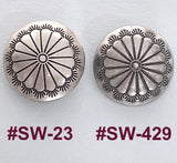 Southwest Sunflower Button 13/16", Nickel Silver Shank Back Made in USA  #SW-23