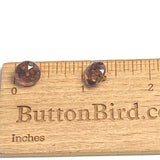 SALE, Pack of 3, Purple Amethyst-Color Clear Vintage Buttons, Faceted Glass Shank Back 3/8" # GL-305