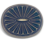 Antique Brass Dark Sun Oval Southwest Concho Style Button 7/8" Shank Back  #SWC-135