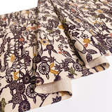 Chocolate Gardens Tsumugi Silk Print Piece from Japan 15" x 60 #JA-06