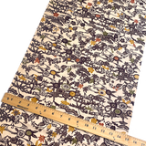 Chocolate Gardens Tsumugi Silk Print Piece from Japan 15" x 60 #JA-06