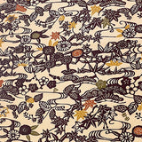 Chocolate Gardens Tsumugi Silk Print Piece from Japan 15" x 60 #JA-06